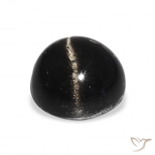Stella Diopside Nero naturale da 9.27 ct, Rotondo, Opaco