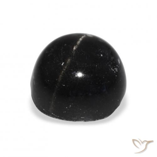 Stella Diopside Nero naturale da 10.11 ct, Rotondo, Opaco