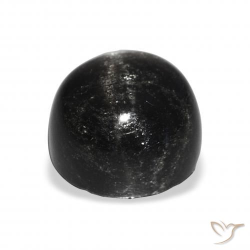 Stella Diopside Nero naturale da 10.95 ct, Rotondo, Opaco