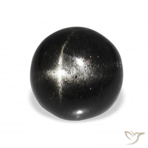Stella Diopside Nero naturale da 11.09 ct, Rotondo, Opaco