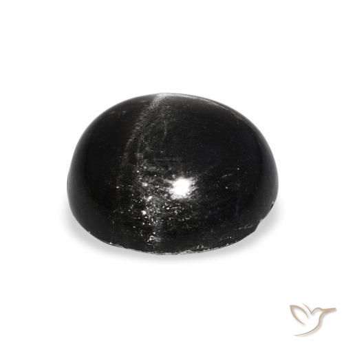 Stella Diopside Nero naturale da 6.96 ct, Rotondo, Opaco