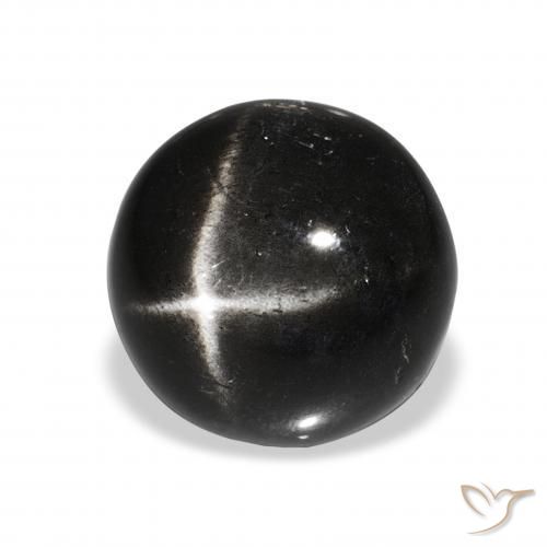 Stella Diopside Nero naturale da 8.90 ct, Rotondo, Opaco