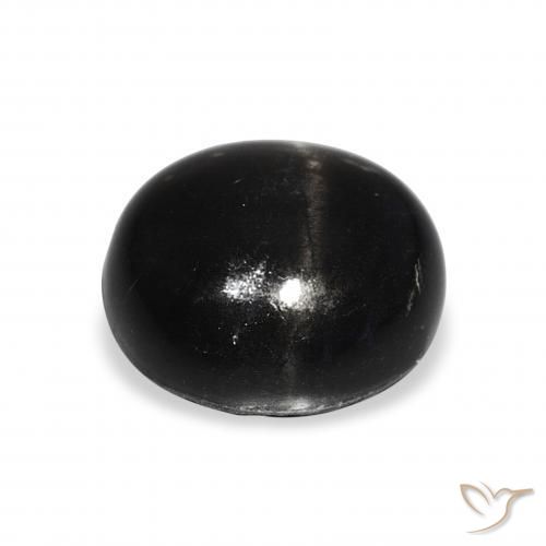 Stella Diopside Nero naturale da 8.90 ct, Rotondo, Opaco