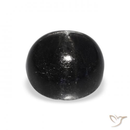 Stella Diopside Nero naturale da 4.80 ct, Rotondo, Opaco