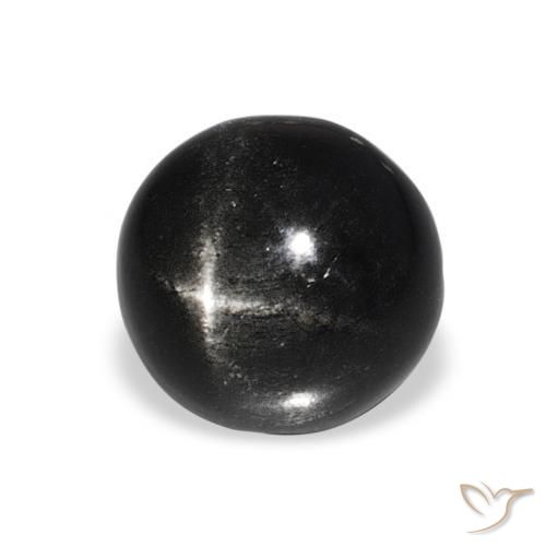 Stella Diopside Nero naturale da 3.64 ct, Rotondo, Opaco
