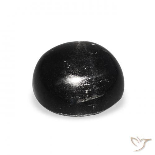 Stella Diopside Nero naturale da 3.64 ct, Rotondo, Opaco