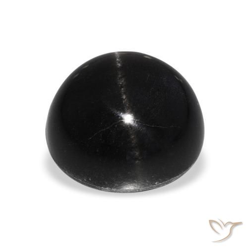 Stella Diopside Nero naturale da 7.90 ct, Rotondo, Opaco