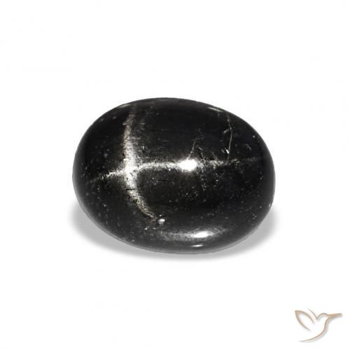 Stella Diopside Nero naturale da 1.56 ct, Ovale, Opaco