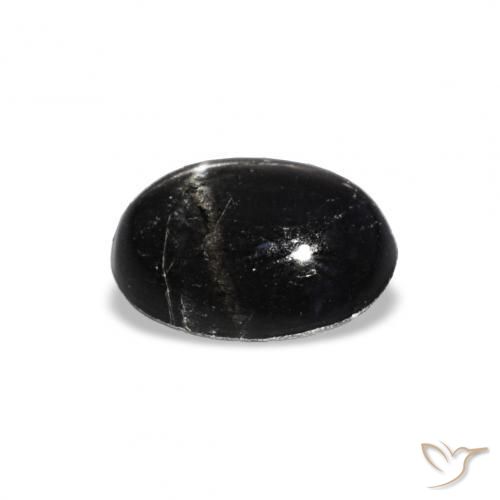 Stella Diopside Nero naturale da 1.56 ct, Ovale, Opaco