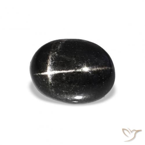 Stella Diopside Nero naturale da 1.56 ct, Ovale, Opaco