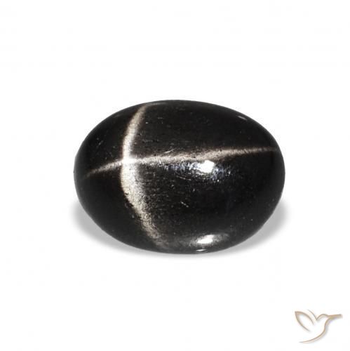 Stella Diopside Nero naturale da 1.55 ct, Ovale, Opaco
