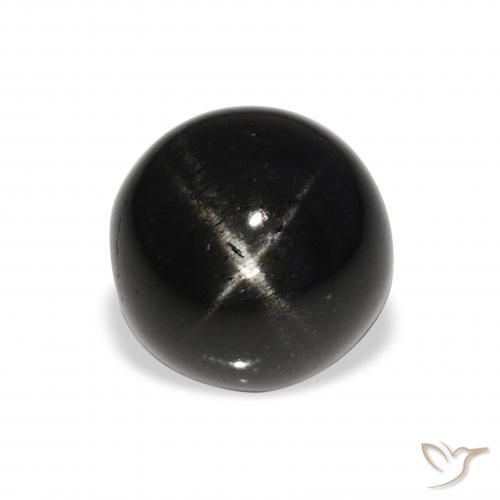 8.51ct Naturale Nero Stella Diopside, Rotondo, Opaco