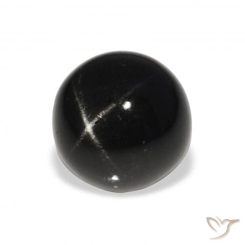 Stella Diopside Nero naturale da 8.51 ct, Rotondo, Opaco