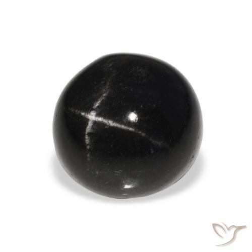 Stella Diopside Nero naturale da 7.94 ct, Rotondo, Opaco