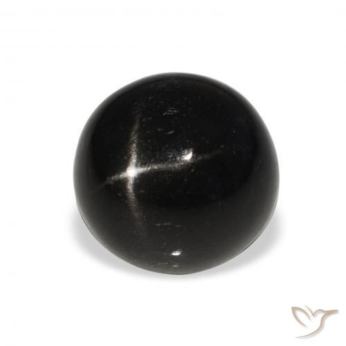 Stella Diopside Nero naturale da 8.59 ct, Rotondo, Opaco
