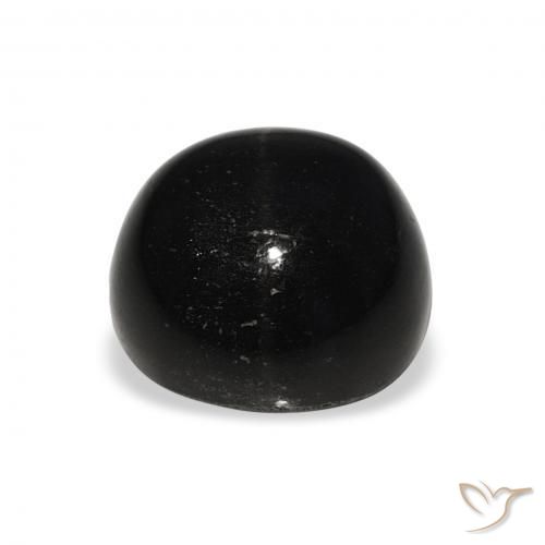 Stella Diopside Nero naturale da 8.59 ct, Rotondo, Opaco