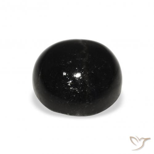 Stella Diopside Nero naturale da 7.23 ct, Rotondo, Opaco