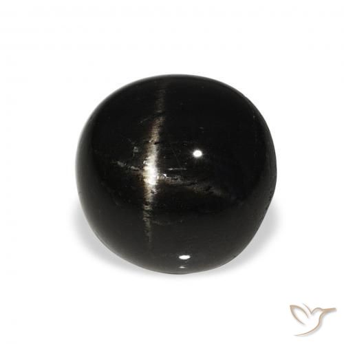 Stella Diopside Nero naturale da 6.00 ct, Rotondo, Opaco