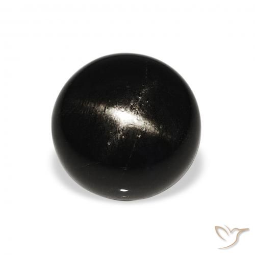 6.07ct Naturale Nero Stella Diopside, Rotondo, Opaco