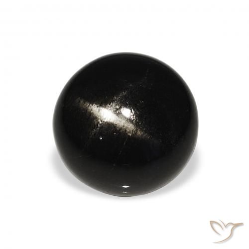 Stella Diopside Nero naturale da 6.07 ct, Rotondo, Opaco