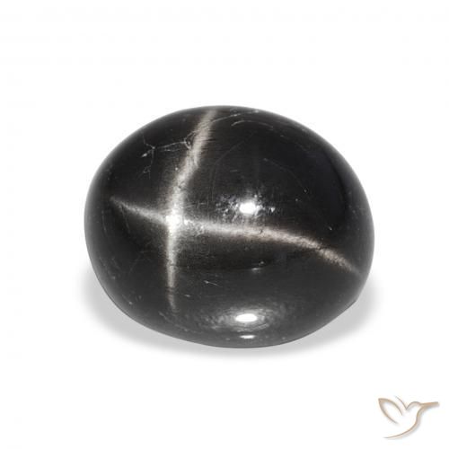Stella Diopside Nero naturale da 6.78 ct, Ovale, Opaco
