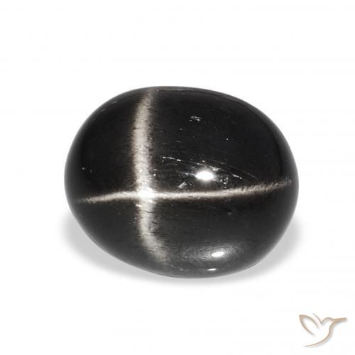 Stella Diopside Nero naturale da 7.15 ct, Ovale, Opaco