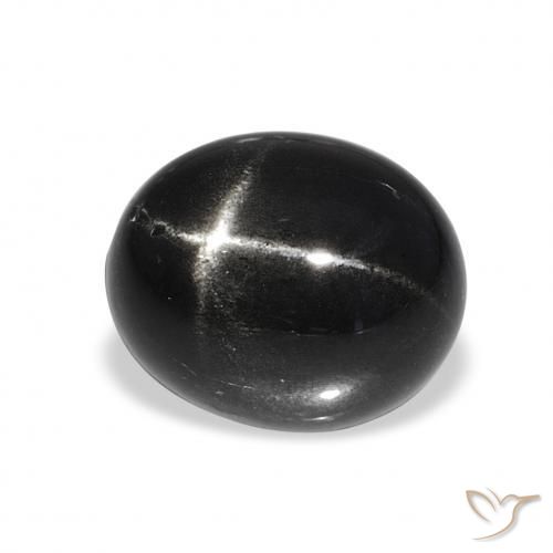 Stella Diopside Nero naturale da 7.64 ct, Ovale, Opaco