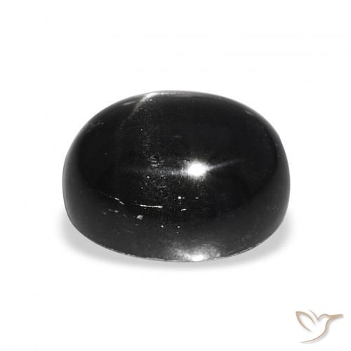 Stella Diopside Nero naturale da 7.64 ct, Ovale, Opaco