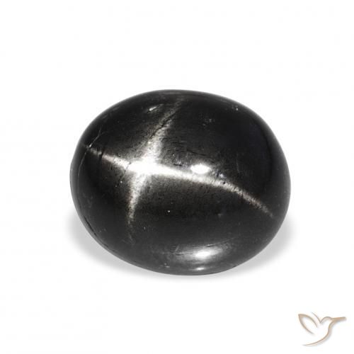 Stella Diopside Nero naturale da 5.74 ct, Ovale, Opaco