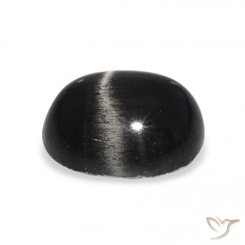 Stella Diopside Nero naturale da 6.78 ct, Ovale, Opaco