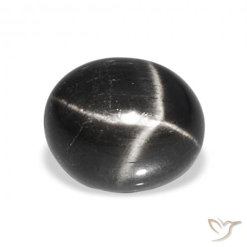 6.58ct Nero Stella Diopside, Ovale, Opaco
