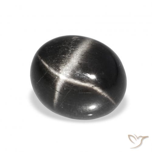 Stella Diopside Nero naturale da 6.58 ct, Ovale, Opaco