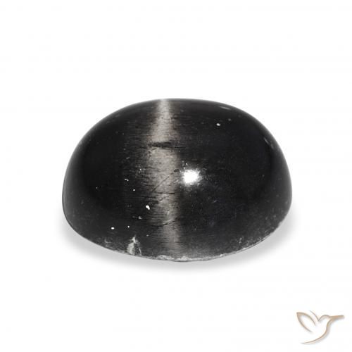 Stella Diopside Nero naturale da 6.92 ct, Ovale, Opaco