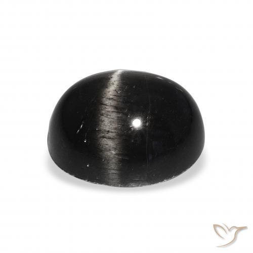 Stella Diopside Nero naturale da 6.98 ct, Ovale, Opaco