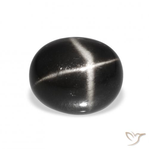 7.59ct Nero Stella Diopside, Ovale, Opaco