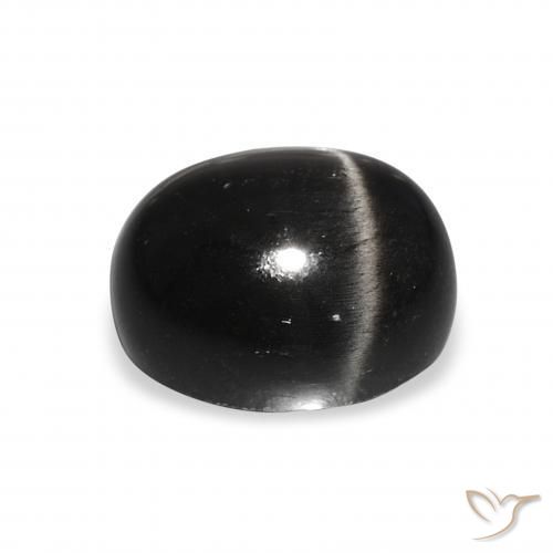 Stella Diopside Nero naturale da 7.59 ct, Ovale, Opaco