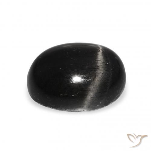 Stella Diopside Nero naturale da 6.66 ct, Ovale, Opaco