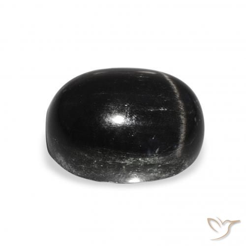 Stella Diopside Nero naturale da 7.29 ct, Ovale, Opaco