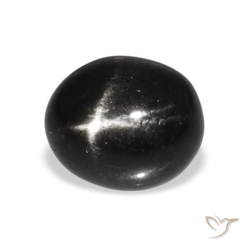 Stella Diopside Nero naturale da 7.74 ct, Ovale, Opaco