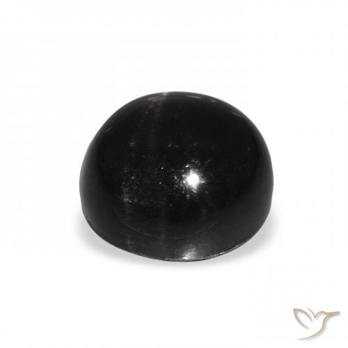 Stella Diopside Nero naturale da 4.53 ct, Rotondo, Opaco