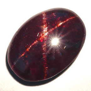 Granato stellato naturale nero da 15,79 ct, taglio ovale, opaco