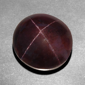 Granato stellato naturale rosso da 18,95 ct, taglio ovale, opaco