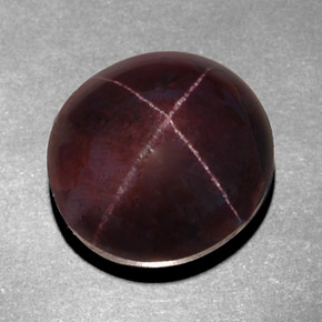 Granato stellato naturale rosso da 18,95 ct, taglio ovale, opaco