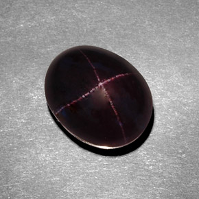 Granato stellato naturale rosso da 11,14 ct, taglio ovale, opaco