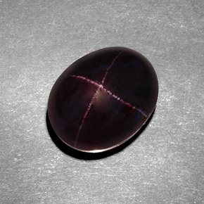 Granato stellato naturale rosso da 11,14 ct, taglio ovale, opaco