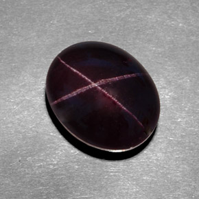 Granato stellato naturale rosso da 12,20 ct, taglio ovale, opaco