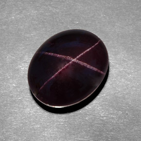 Granato stellato naturale rosso da 12,20 ct, taglio ovale, opaco