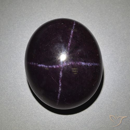66.95ct Naturale Viola scuro Granato stellato, Ovale, Opaco