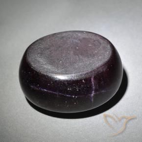 Granato stellato Viola scuro naturale da 66.95 ct, Ovale, Opaco
