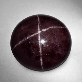 Granato stellato naturale rosso da 49,69 ct, taglio rotondo, opaco